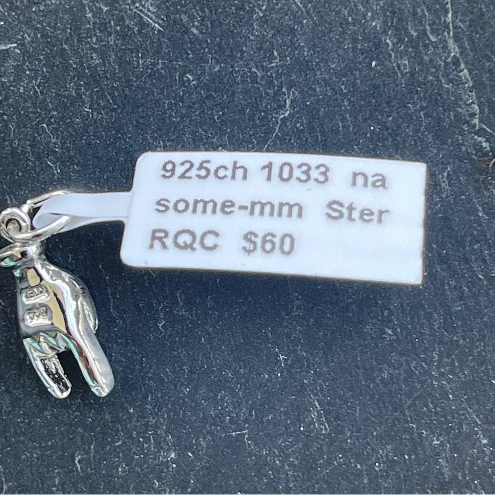 Sterling Silver 925 Good Luck Hand Charm Pendant - Picture 8 of 8